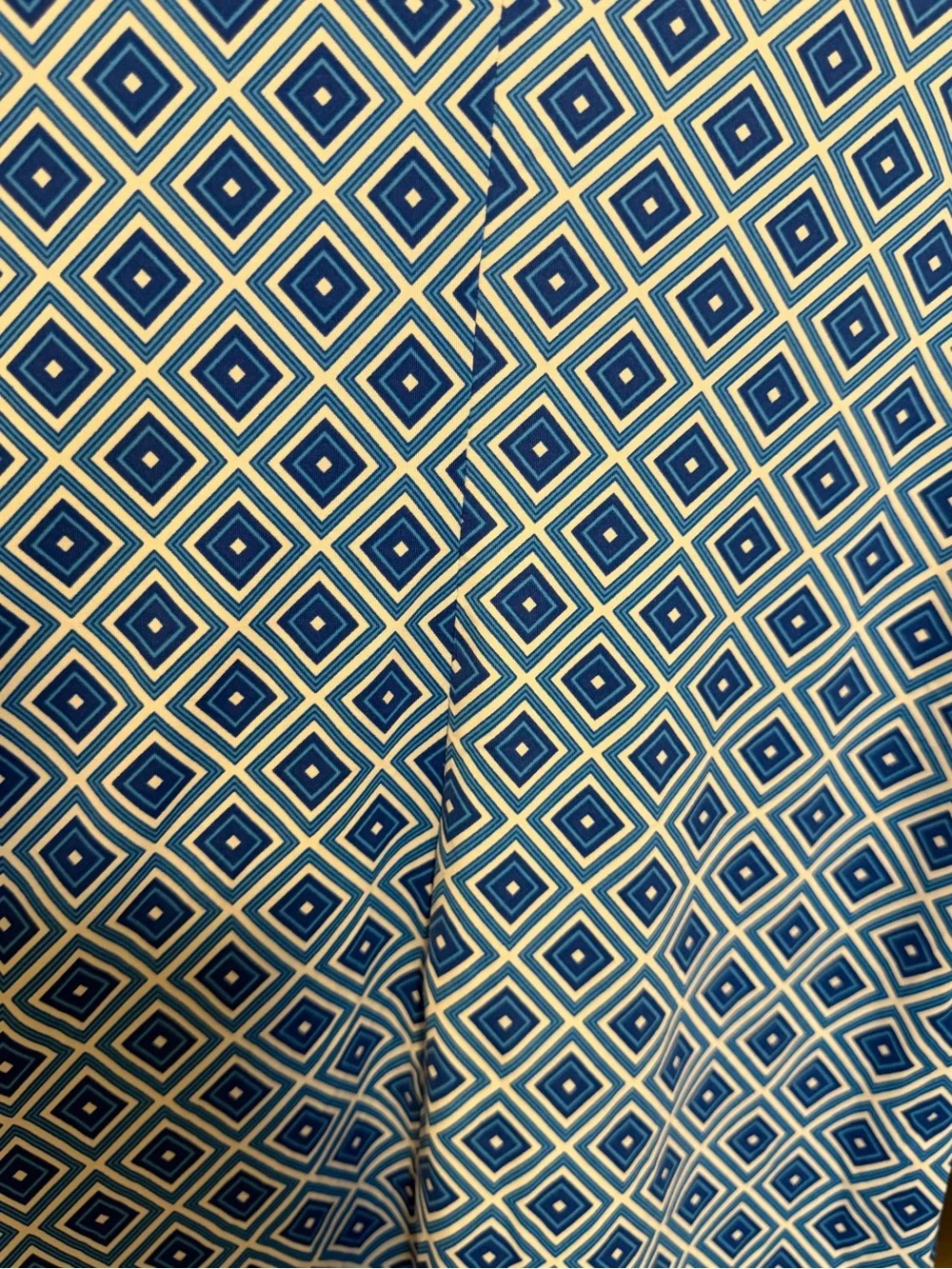 MICHAEL Michael Kors Blue Geometric Print Tunic Top Blouse Size M